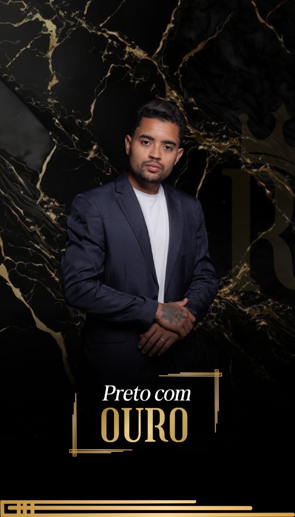 Efeito mármore Preto com Ouro — Mateus, o Rei do Mármore